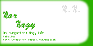 mor nagy business card